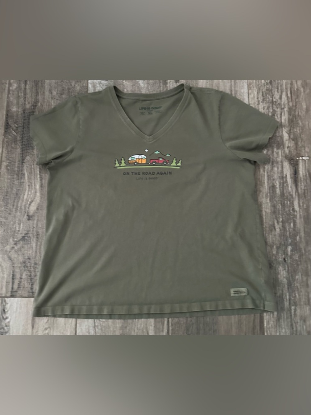 Life is Good Women's "On The Road Again"  Trailer T-shirt